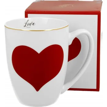 Porcelánový hrnek Red Heart 360 ml v dárkové krabičce