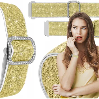 Příslušenství k chytrým hodinkám Řemínek pro Samsung Galaxy Watch 4 Classic 46mm chytré hodinky zlatý řemínek 20mm