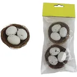 Hnízdo s vajíčky, 2 ks X6891-01 - 5 cm