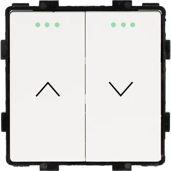 vypínač MODUL VLOŽKA SPÍNAČE ROLETY ŽALUZIE ZÁCLONY PŘEPÍNAČ SKLENĚNÝ BÍLÝ