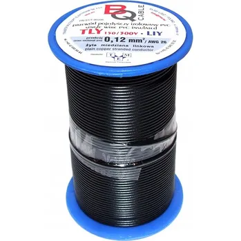 elektrický kabel Kabel TLY/LIY 0,12 mm2 50m Černý