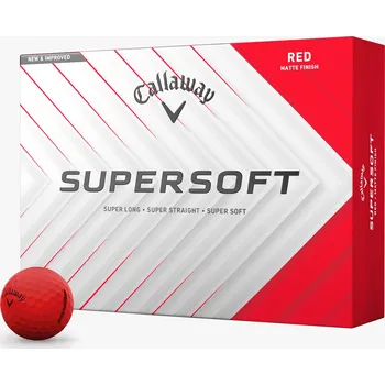 Golf CALLAWAY Supersoft Matte 25 golfové míčky - červené (12 ks)