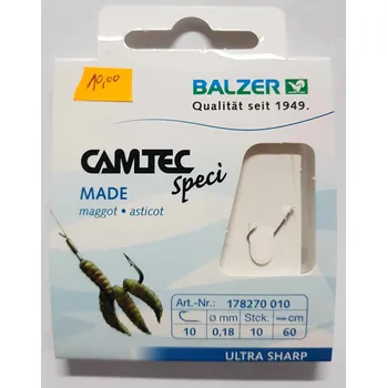 Rybářský háček Háčky na vodu, plovoucí háčky, s návazcem, s protihrotem Balzer Camtec Speci 1 ks