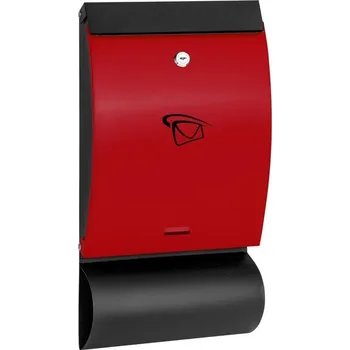 Poštovní schránka Poštovní schránka euroschránka s přihrádkou na noviny Chle-Mar červená
