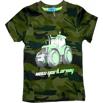 Chlapecké tričko KUGO maskáčové traktor 318/14