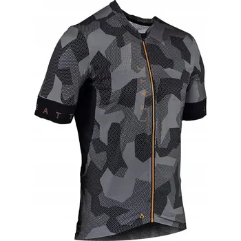 cyklistický dres LEATT CYKLISTICKÝ DRES MTB ENDURANCE 5.0 JERSEY CAMO, ČERNO/ŽLUTÁ BARVA