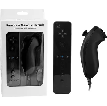 Gamepad Wii Remote ovladač + Nunchuk Pack Barva: černá