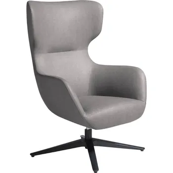 Křeslo Šedé koženkové otočné křeslo Angel Cerdá No. 5101