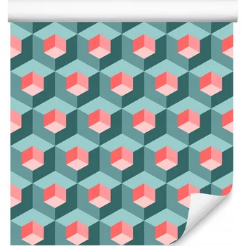 Fototapeta Tapeta do Salonu Prostorové Šestiúhelníky Dekor 3D