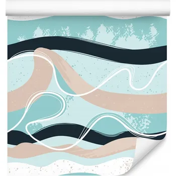 Fototapeta Dekorativní tapeta ABSTRAKTNÍ Vlny Linie 3D