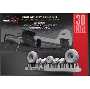 Plastikový model RESARM 1/72 Antonov AN-2 wheels set