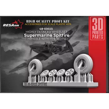 Plastikový model RESARM 1/48 Supermarine Spitfire wheels set type 4