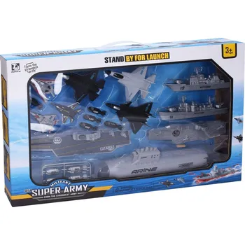 autíčko Letadlová loď s katapultem 25 cm s ponorkou - mix variant či barev