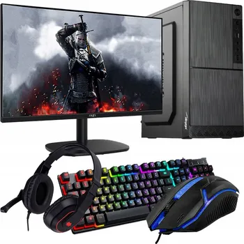 Stolní počítač VÝKONNÝ POČÍTAČ PRO HRY RYZEN 5 5600G 32GB RAM MONITOR WINDOWS