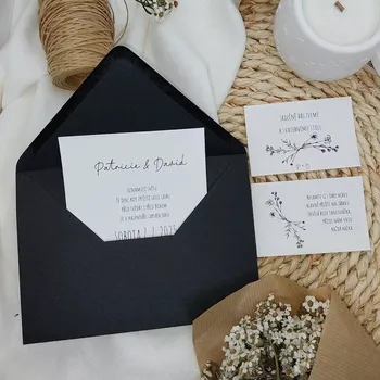 Obálka Obálka dopisní, B6 125 x 176 mm, 1 kus, černá, gramáž 80 g