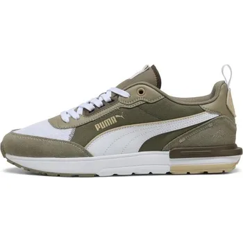 Pánské tenisky Pánské vycházkové boty Puma R22 10 Khaki, Hnědá, Bílá, Béžová