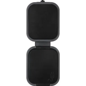 Elektrická zásuvka Elektrická Zásuvka hermetická Abex černá