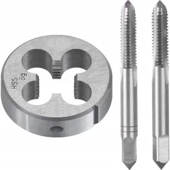 Závitořezný nástroj Závitník a kruhová závitová čelist sada M6x1.00mm KOMPLET 2X Závitník + Kruhová závitová čelist