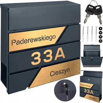 Poštovní schránka Poštovní schránka euroschránka, s vhozem, se schránkou na noviny M-TEC šedá