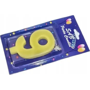 Balónek Narozeninová svíčka '9' tmavě modrá s balónky, 7.5 cm