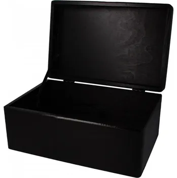 Úložný box Dřevotéka - Dřevěná krabička černá -20x30 cm Dřevěná krabička černá -20x30 cm