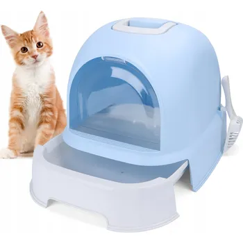 Obraz Krytá kočičí toaleta modrá 52×42×38.5cm