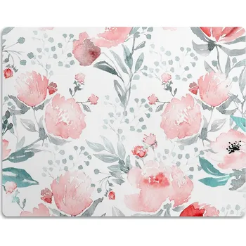 Miska pro psa Podložka pod misky pro psy a kočky Akvarel vlčí máky 90x60 cm