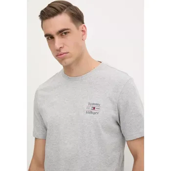 Pánské tričko Bavlněné tričko Tommy Hilfiger šedá barva, s potiskem, MW0MW38622 90X, vel. S
