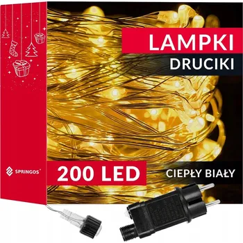 Vánoční dekorace Vánoční osvětlení na stromeček Springos venkovní 23 m 101 - 200 světýlek