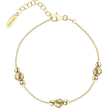 Náramek Pozlacený stříbrný náramek - kuličky - AP540-8049