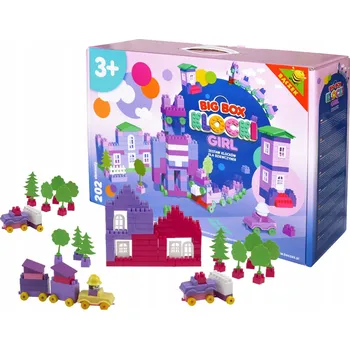ostatní stavebnice Klocki dla dziewczynki kolorowe 202 Stavebnice pro holčičky, barevné, 202 dílků - postav dům, věž