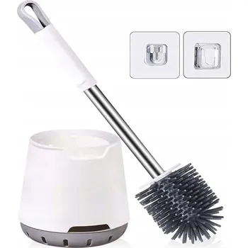 WC štětka SILIKONOVÝ WC KARTÁČ S OCELOVOU RUKOJETÍ