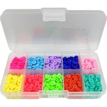 Dětské navlékací korálky Korálky plast 6 mm - sada - 40 g - PK510-54