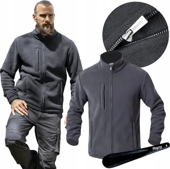 Pánská mikina Mikina Pánská pracovní fleecová mikina, silná, teplá, na zip, šedá Ardon 450 g, velikost 3XL