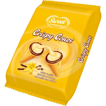 Sweet Oplatky Crispy Cones s krémovou náplní a vanilkovou příchutí 130 g