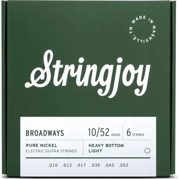 Struna pro kytaru a smyčcový nástroj Struny pro elektrickou kytaru Stringjoy Pure Nickel BROADWAYS 10-52