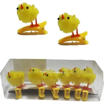 Velikonoční dekorace Kuřátko klip, 6 ks X6901