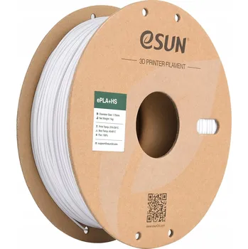 Filament ESun PLA+HS Filament studená bílá 1.75mm 1kg papírová cívka