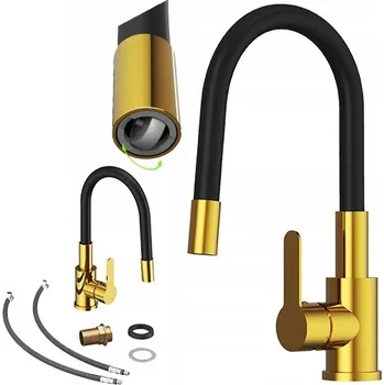 Vodovodní baterie Stojánková kuchyňská baterie Granitan GRADO PLUS stříbrná