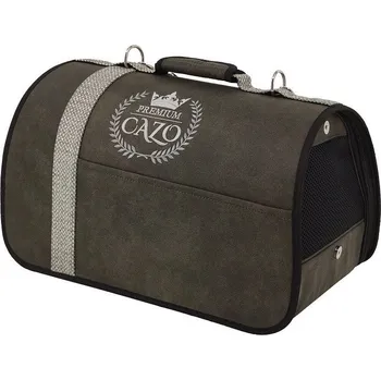 Taška pro psa a kočku CAZO Taška - kabelka cestovní pro psy a kočky Premium, šedá, 50 x 27 x 26 cm