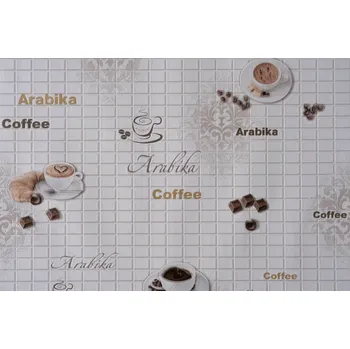 Tapeta OMYVATELNÁ VINYLOVÁ TAPETA, KUCHYŇSKÁ, hrníčky šálek káva 9124-01