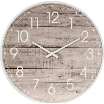 Hodiny Home Styling Collection Nástěnné hodiny, MDF, O 60 cm, hnědá