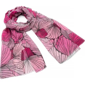 Šála Šála klasická - fuchsiová s potiskem