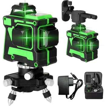 Měřící laser Křížový laser E-3617 3D, 12 linií, zelený, akumulátorový, IP54