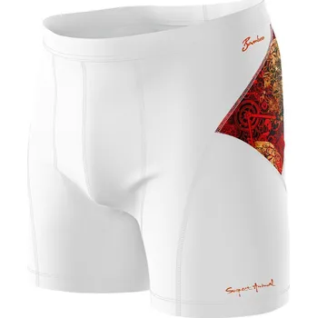 Pánské funkční trenýrky BIKES bílá Bamboo Ultra - Šedá / M