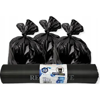 Pytle na odpadky Černé pytle na odpadky 120L, 25 ks