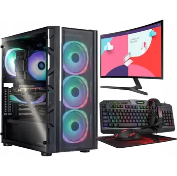 Stolní počítač Herní Sestava Počítač i3 14100 RTX 4060 32GB RAM 1TB Wi-Fi