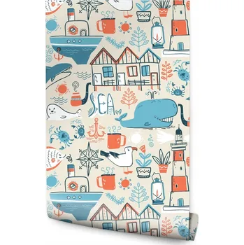 Tapeta 10m TAPETA Pro Děti Zvířátka Skandinávský Styl