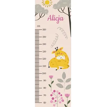 Samolepící dekorace Samolepka na stěnu Měřítko výšky + JMÉNO