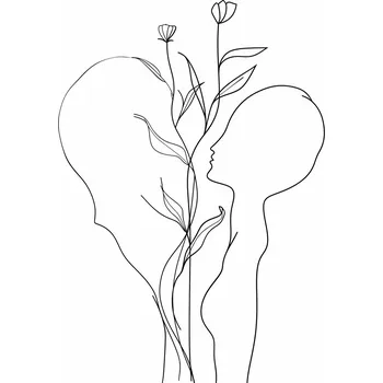 Plakát Plakát Spojení Srdce a Přírody bez rámu 61 x 91,5 cm